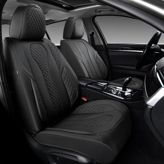 KEYOOG Car Seat Covers Full Set - Waterproof Nappa Leather