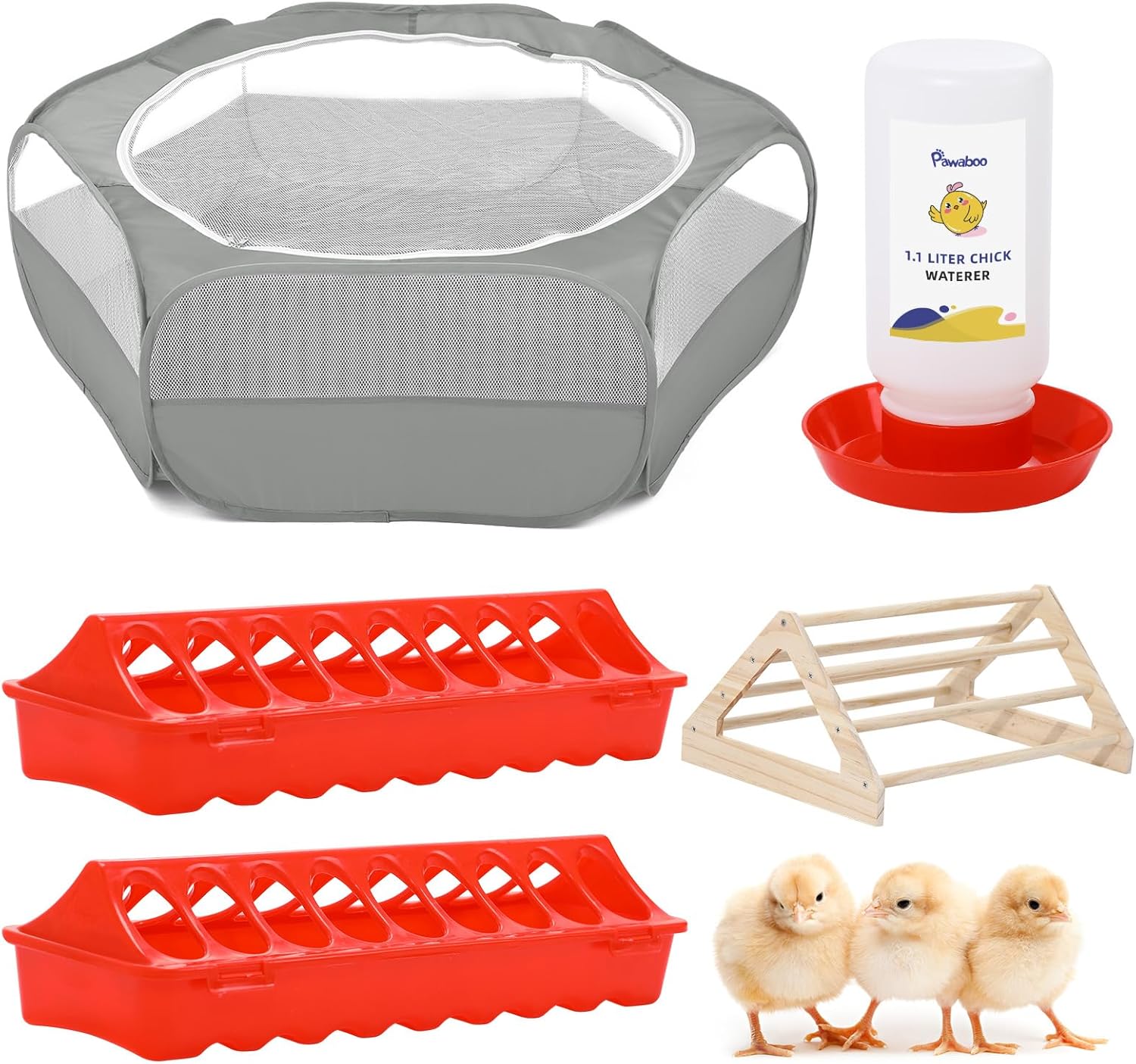 Pawaboo 5-in-1 Chicken Brooder Box for Happy Chicks