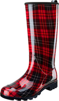 HISEA Women's Rain Boots Knee High Waterproof Fashion Print