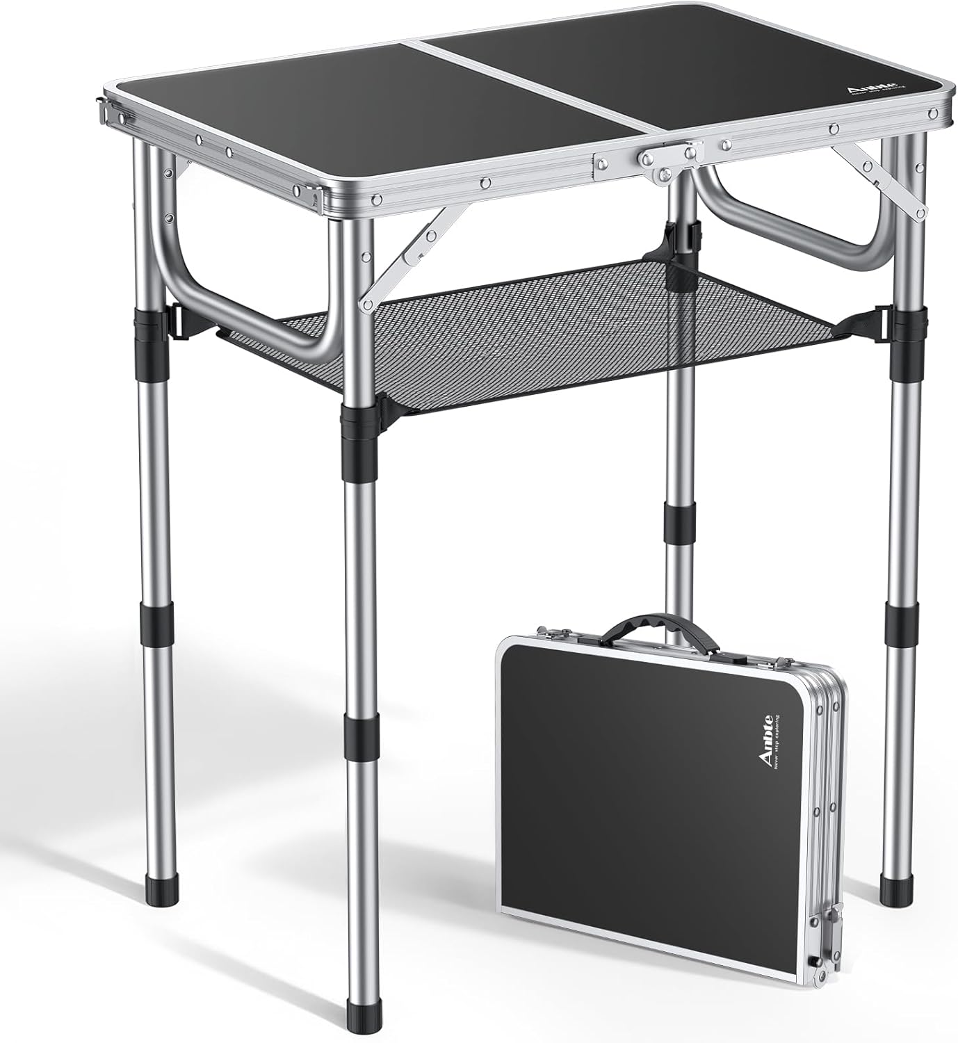 Folding Camping Table with Adjustable Height for Outdoor Use