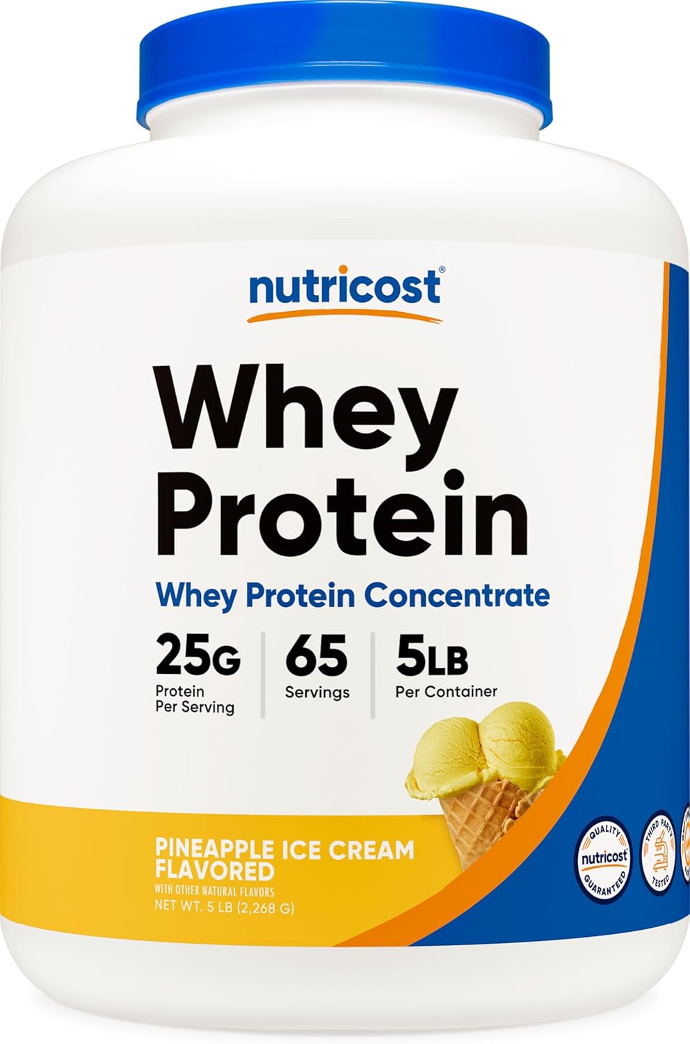 Nutricost Whey Protein Powder Pineapple Flavor - 5 LBS Gluten-Free