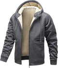 Fleece Men's Sweatshirt Sherpa Lined Zip Up Hoodie - Warm Everyday