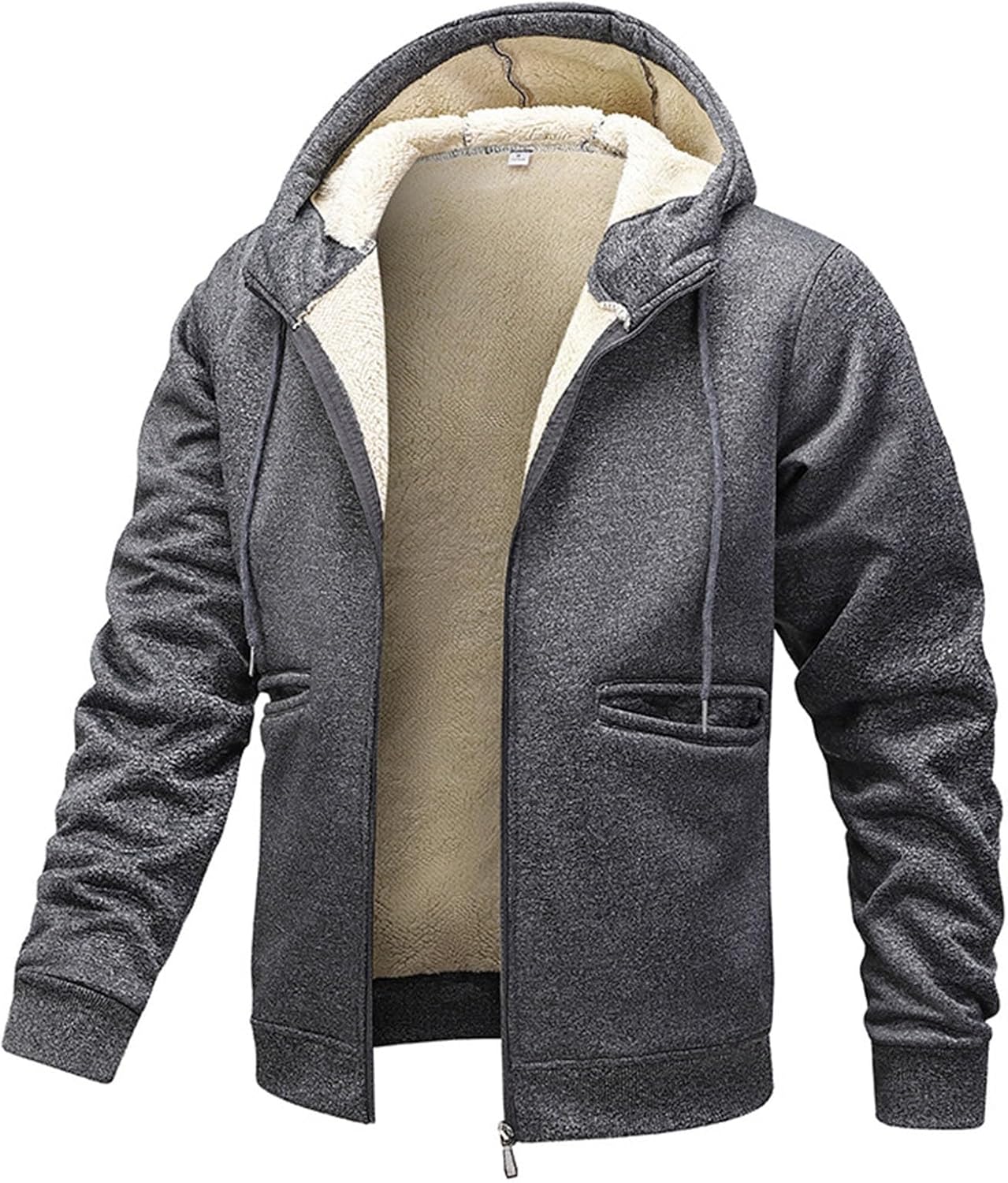 Men's Sherpa-Lined Fleece Hoodie by Wisgofre: Cozy Warmth