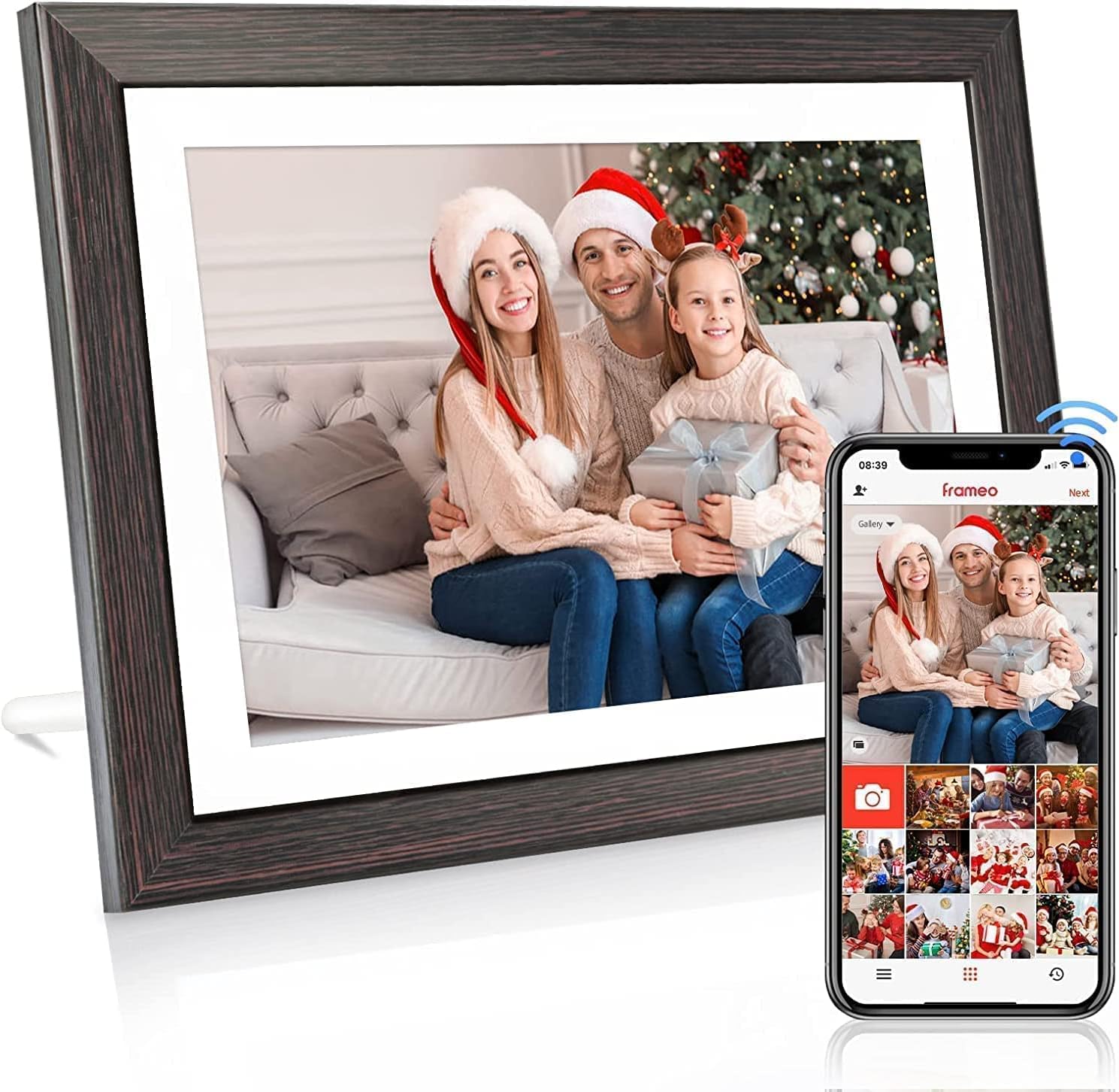 HMTECH Digital Photo Frame with 10.1 Inch Touch Screen