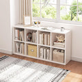 8 Cube Organizer Bookcase - Fabric Storage Bins Container, White