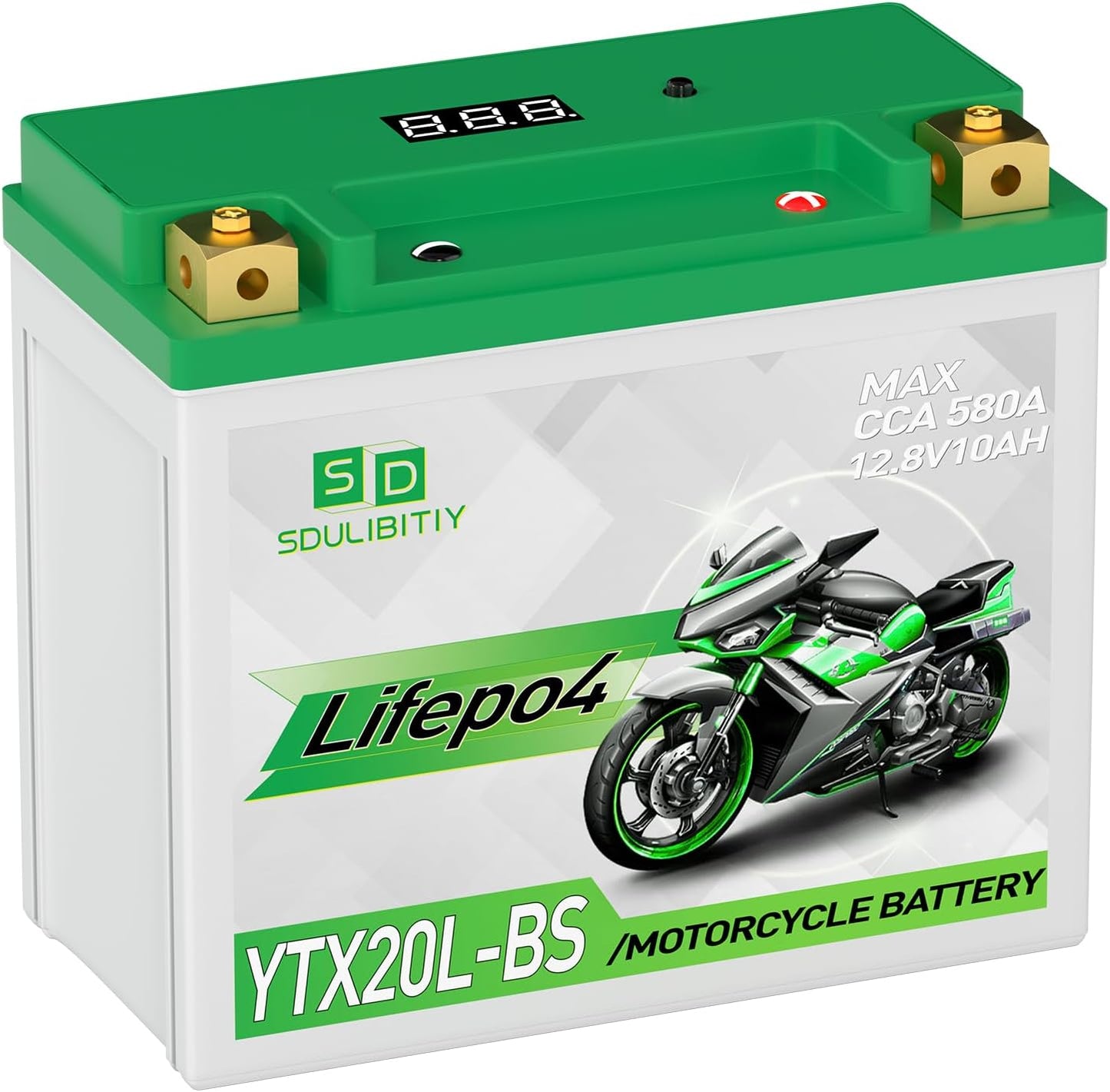 Lithium Motorcycle Battery YTX20L-BS 12.8V 10Ah for Powersports