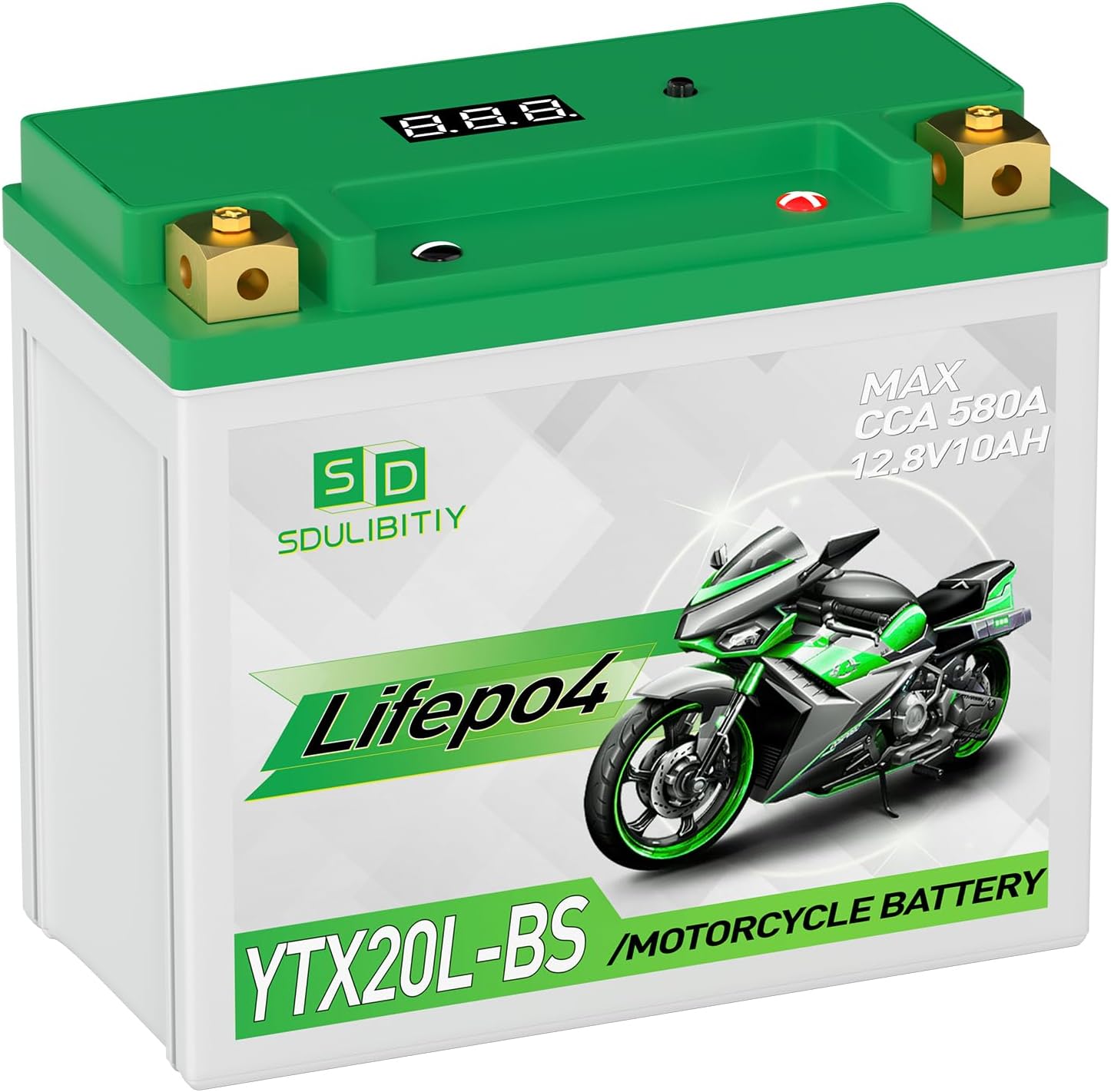 Lithium Motorcycle Battery YTX20L-BS 12.8V 10Ah for Powersports