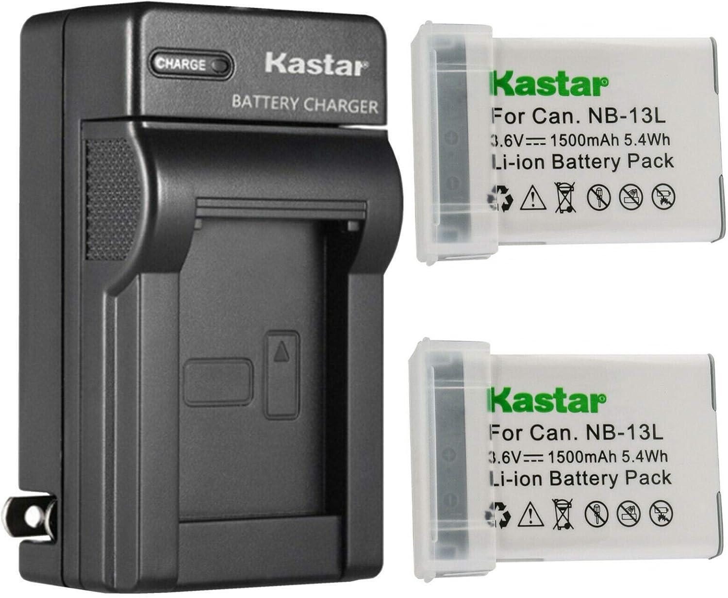 Kastar 2-Pack Battery and Charger for Canon PowerShot Cameras