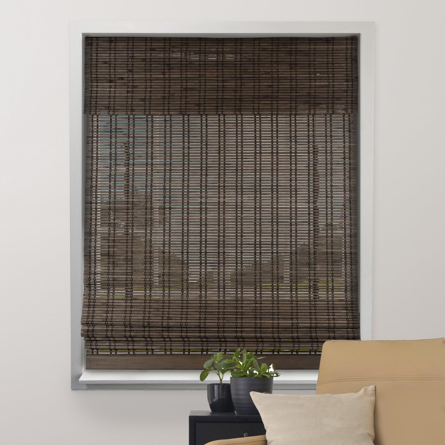 ARLO BLINDS Sheer Bamboo Roman Shades - Light Filtering Design