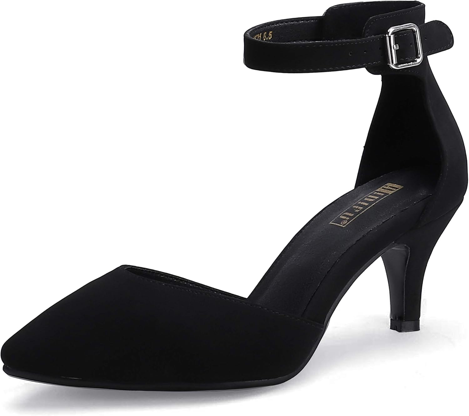 Elegant IDIFU Women's D'Orsay Pumps with Low Kitten Heels