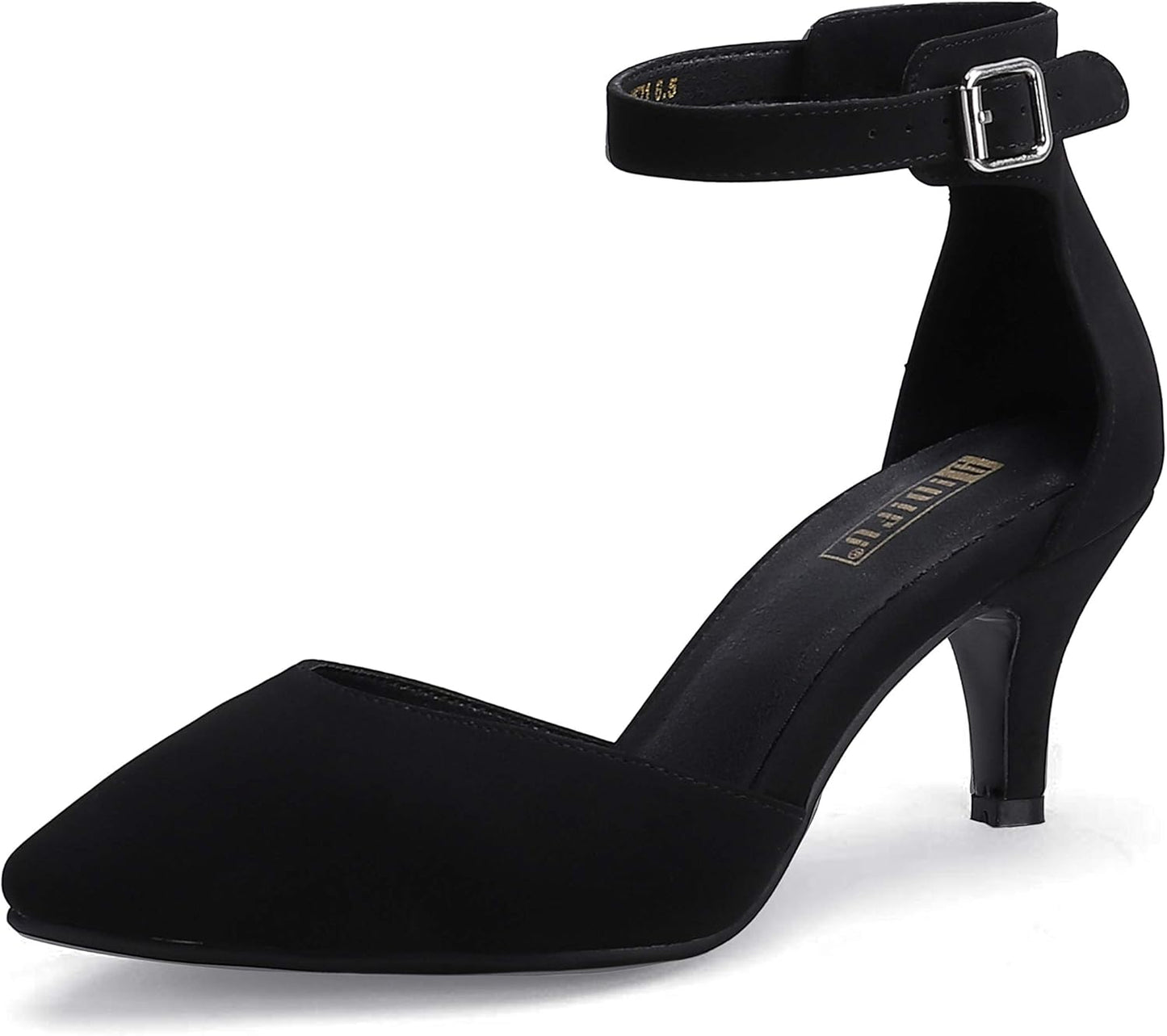 IDIFU Women's D'Orsay Pumps Low Kitten Heels for Dressy Occasions