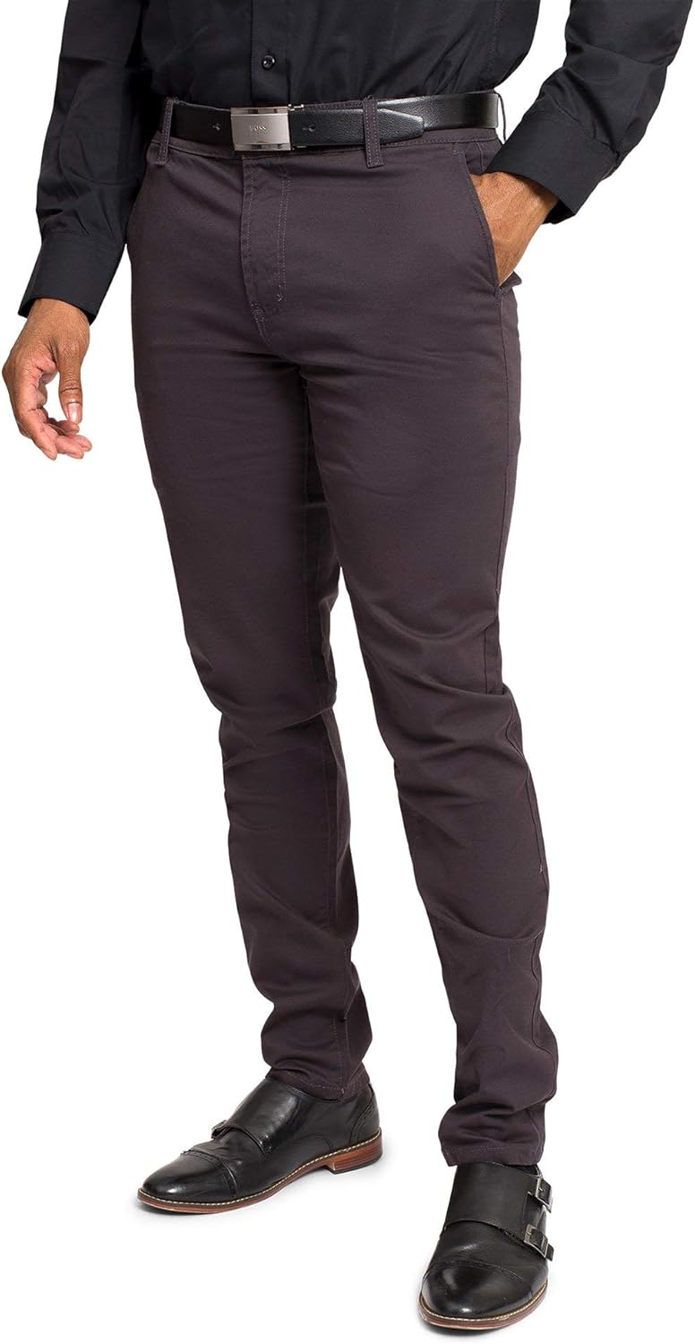 Men's Basic Casual Slim Fit Stretch Chino Pants for Every Occasion
