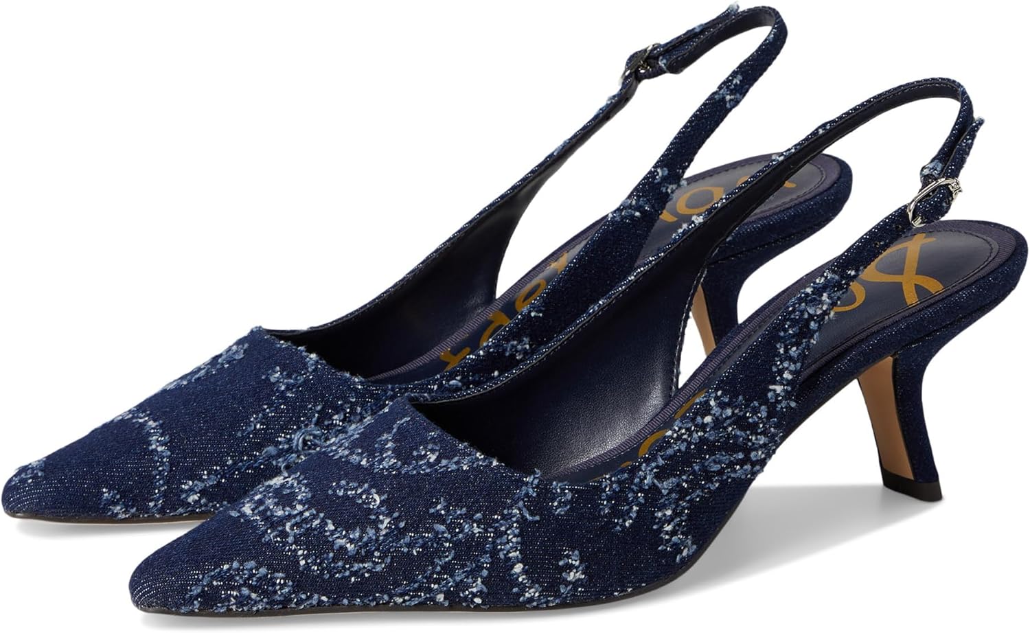 Sam Edelman Womens Bianka Sling - Elegant Kitten Heel Design