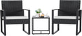Patio Wicker Bistro Set 3-Piece Conversation Set - Compact Comfort