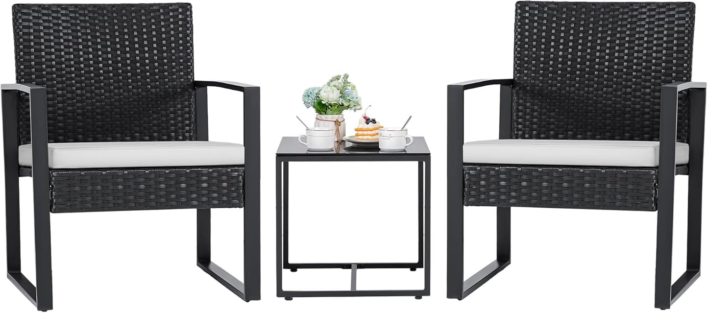 Flamaker 3 Pieces Patio Furniture Set for Modern Outdoor Spaces