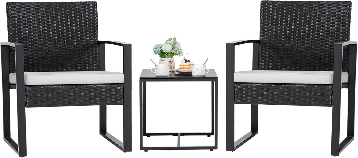 Flamaker 3 Pieces Patio Furniture Set for Modern Outdoor Spaces