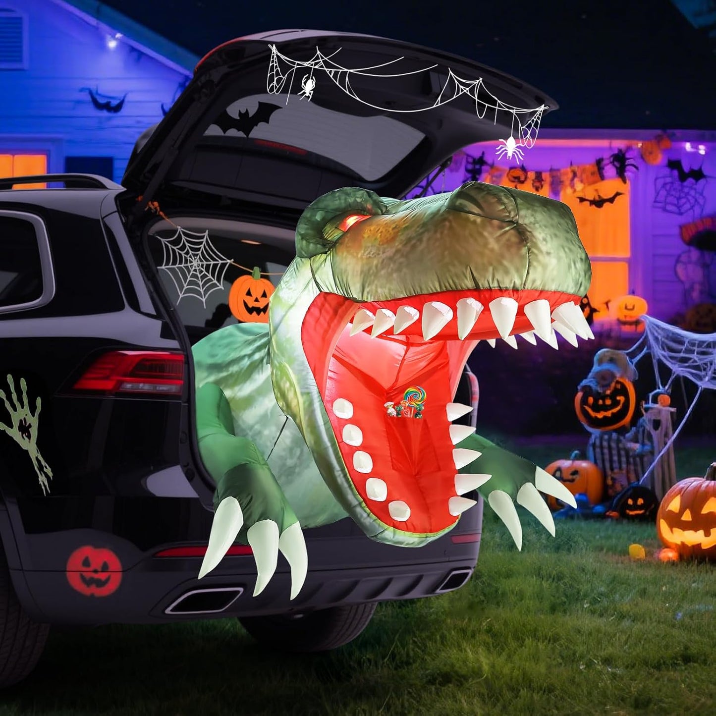 4FT Halloween Inflatable Dinosaur Decoration for Spooky Fun