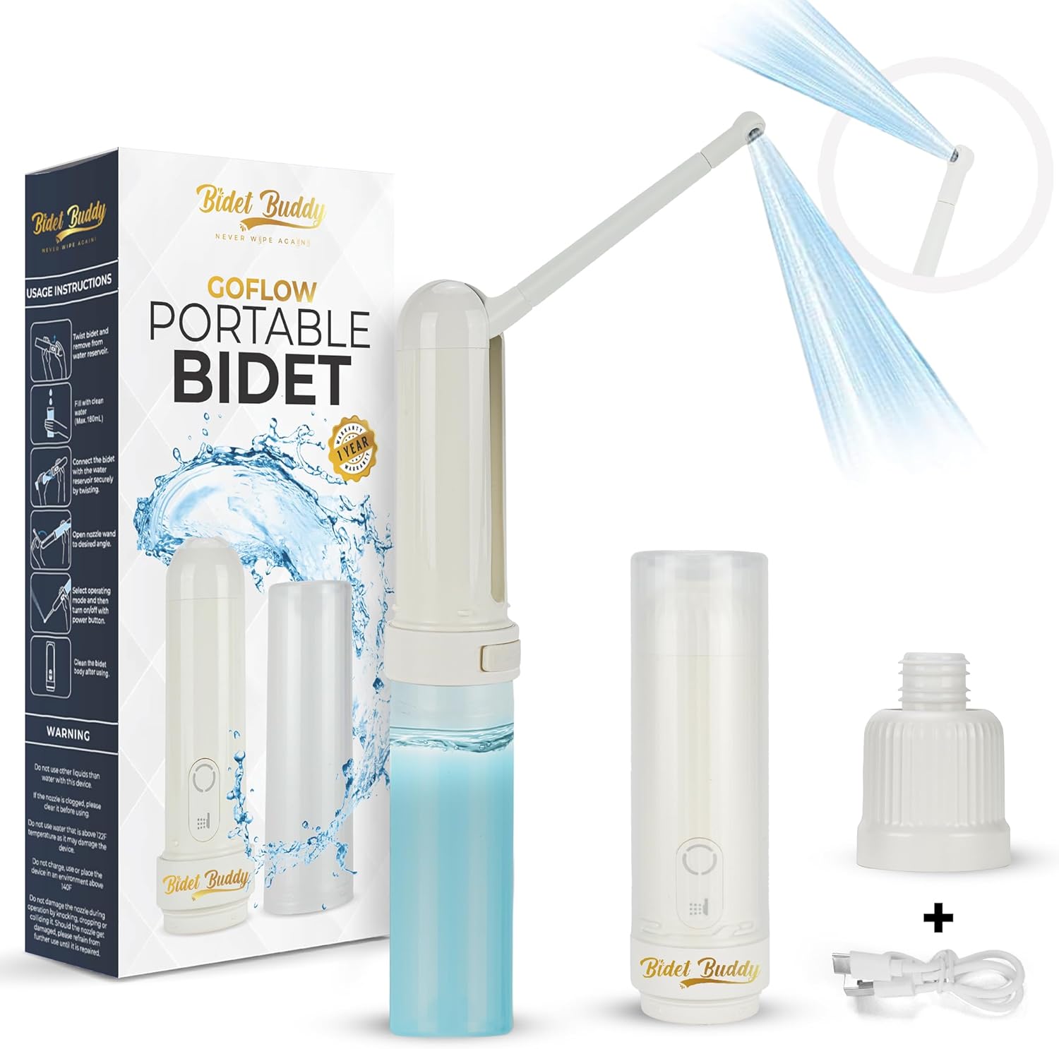 GoFlow Portable Bidet for Travel - Compact & Powerful Hygiene