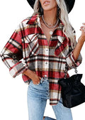 Astylish Women Corduroy Shirt Long Sleeve Button-Down - Cozy Fall