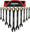 Ratcheting Wrench Set 10 Piece SAE - 72-Tooth, CR-V Steel