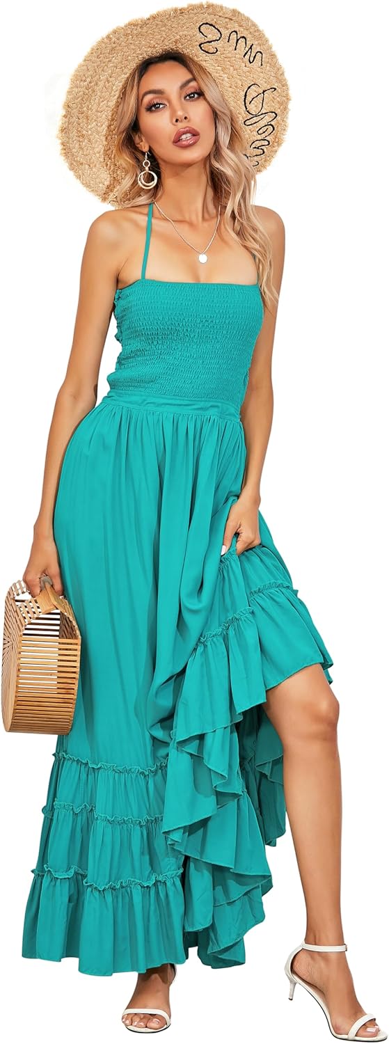 R.Vivimos Womens Summer Boho Sexy Backless Long Dresses Review