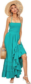 R.Vivimos Womens Summer Boho Sexy Backless Long Dresses (Style F9R1)