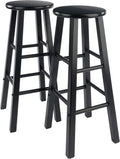 Winsome Element 2-Piece 29in Bar Stool Set - Solid Wood, Modern Look