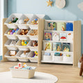 Kids Toy Storage Organizer with 12 Bins and 4 Bookshelves - Tidy