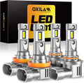OXILAM Q36 H11 9005 LED Light Bulbs Combo - 900% Brighter 6500K