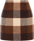 Wool Plaid Mini Skirt High Waisted Bodycon Pencil Skirt (Style LCPK)