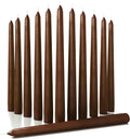 CANDWAX 10 in Candlesticks Set of 12 - Dripless Brown Tapers