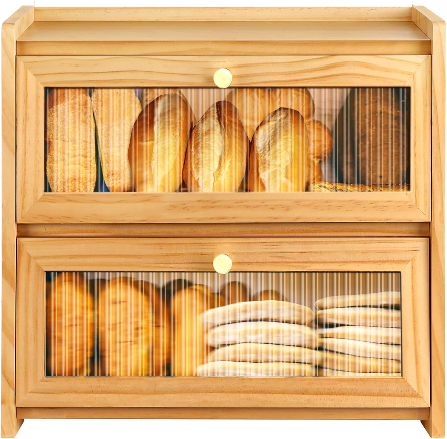 Corner Bread Box for Kitchen Countertop - Elegant Storage Solution