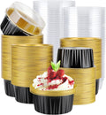 EUSOAR Cupcake Liners 200pcs 5oz with Lids - Oven Safe Disposable