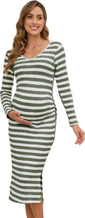 Long Sleeve Maternity Sweater Dress for Fall Winter (Style Q19H)