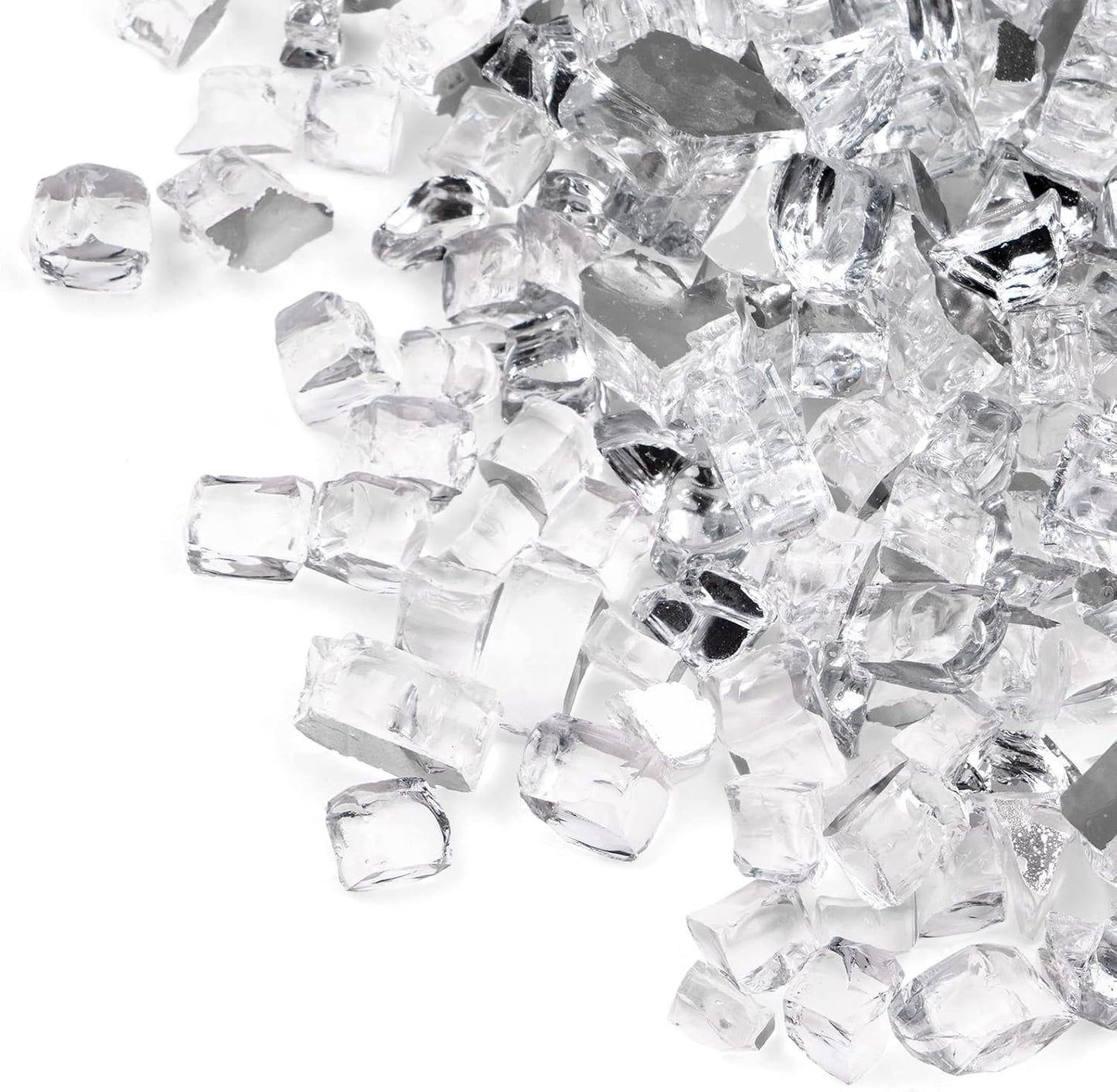 GASPRO 20 lbs Clear Fire Glass for Stunning Fire Pit Upgrade