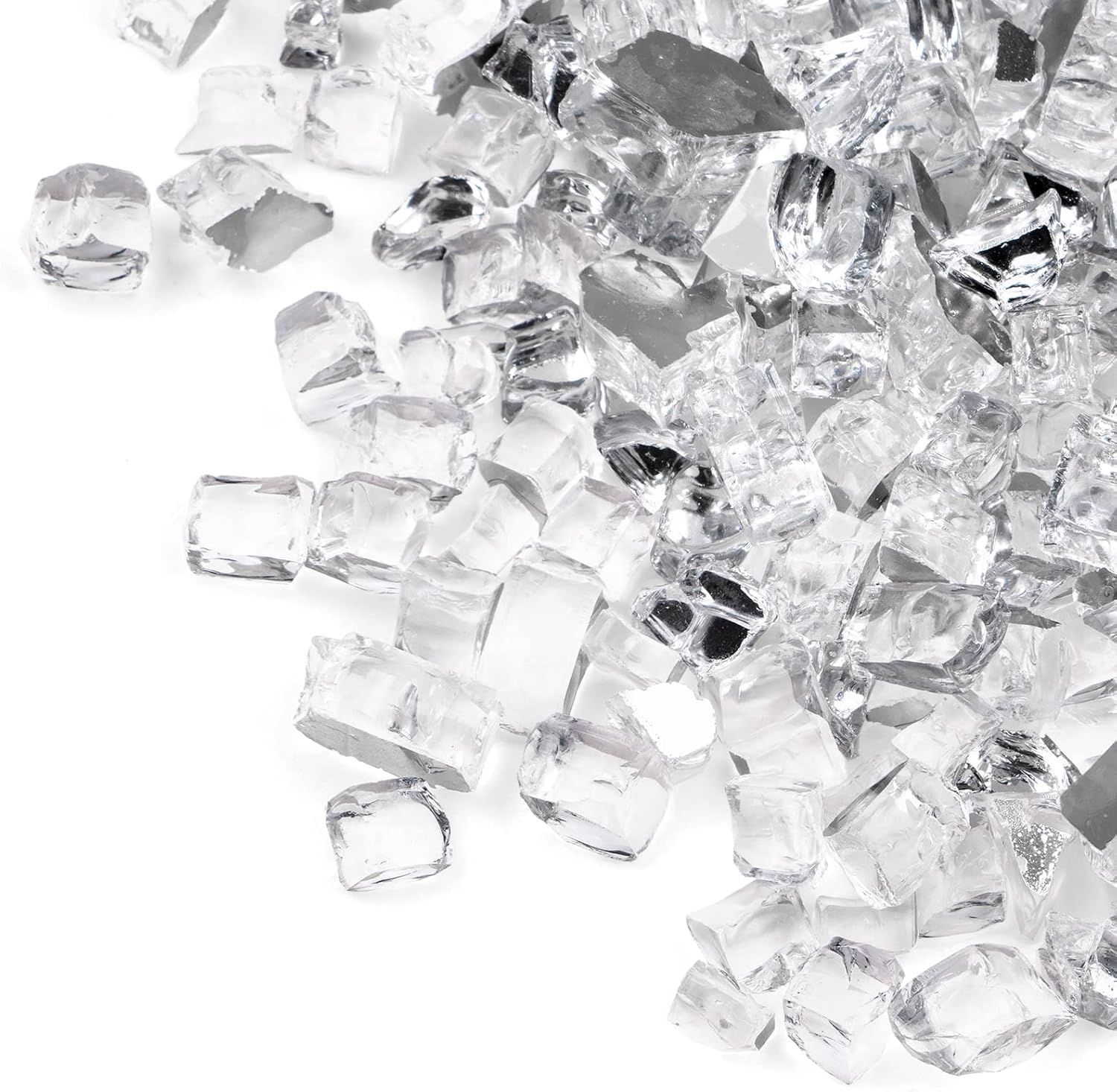 GASPRO 20 lbs Clear Fire Glass for Stunning Fire Pit Upgrade