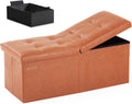 HAUSFRAU 31.5 in Ottoman with Storage Bench - Folding Seat & Deep