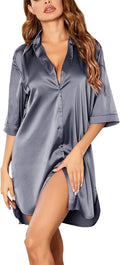 Luxurious Ekouaer Women's Silk Nightshirt for Relaxing Sleepwear
