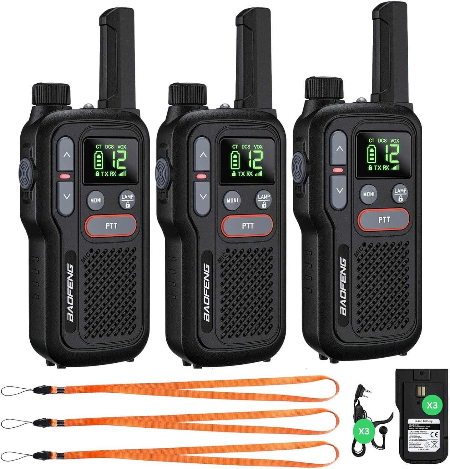 BAOFENG GT-18 Walkie Talkies for Kids and Adults, 3 Pack