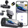 Miden X5 4K 3-Channel Dash Cam Front Rear Inside - Clear 24H