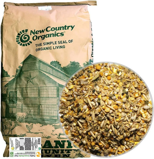 Organic Grower/Broiler Feed for Growing Chickens - 25 lbs