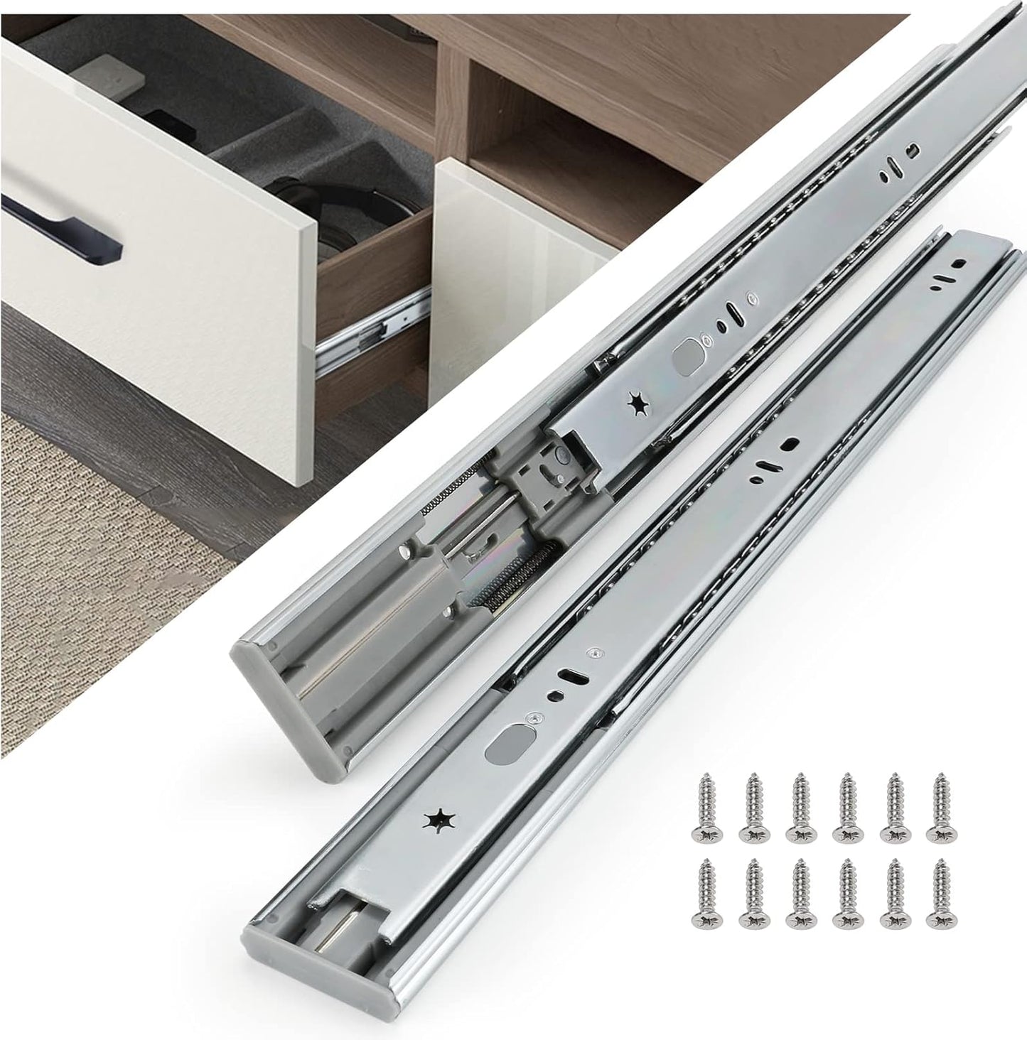 Homdiy Soft Close Drawer Slides 22 Inch for Smooth Operation