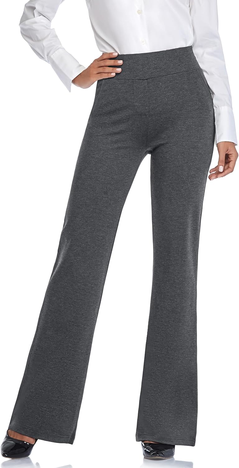 Tapata Women Dress Pants: High Waist Stretchy Bootcut Style