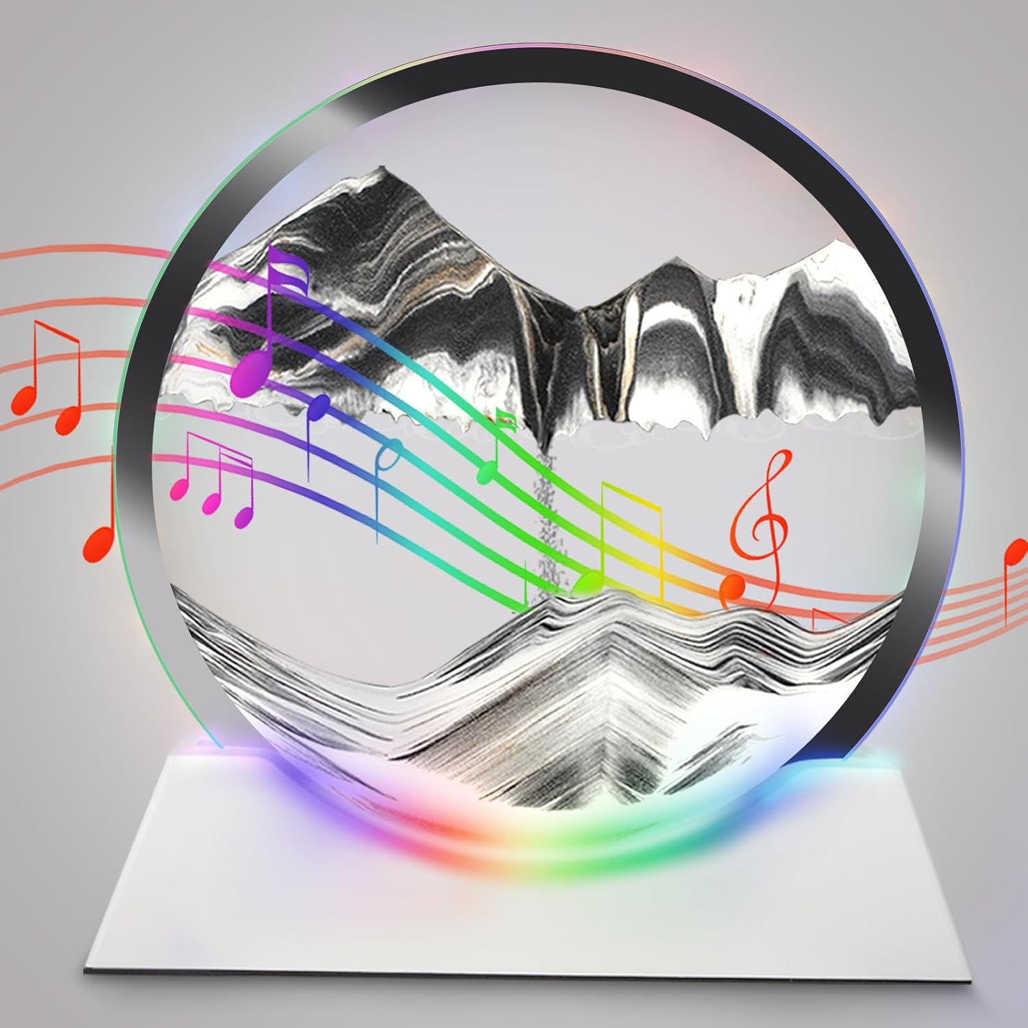 Moving Sand Art Liquid Motion Decor with Bluetooth Speaker