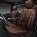 CAR PASS Piping Luxury Faux PU Leather Front Seat Covers - Waterproof