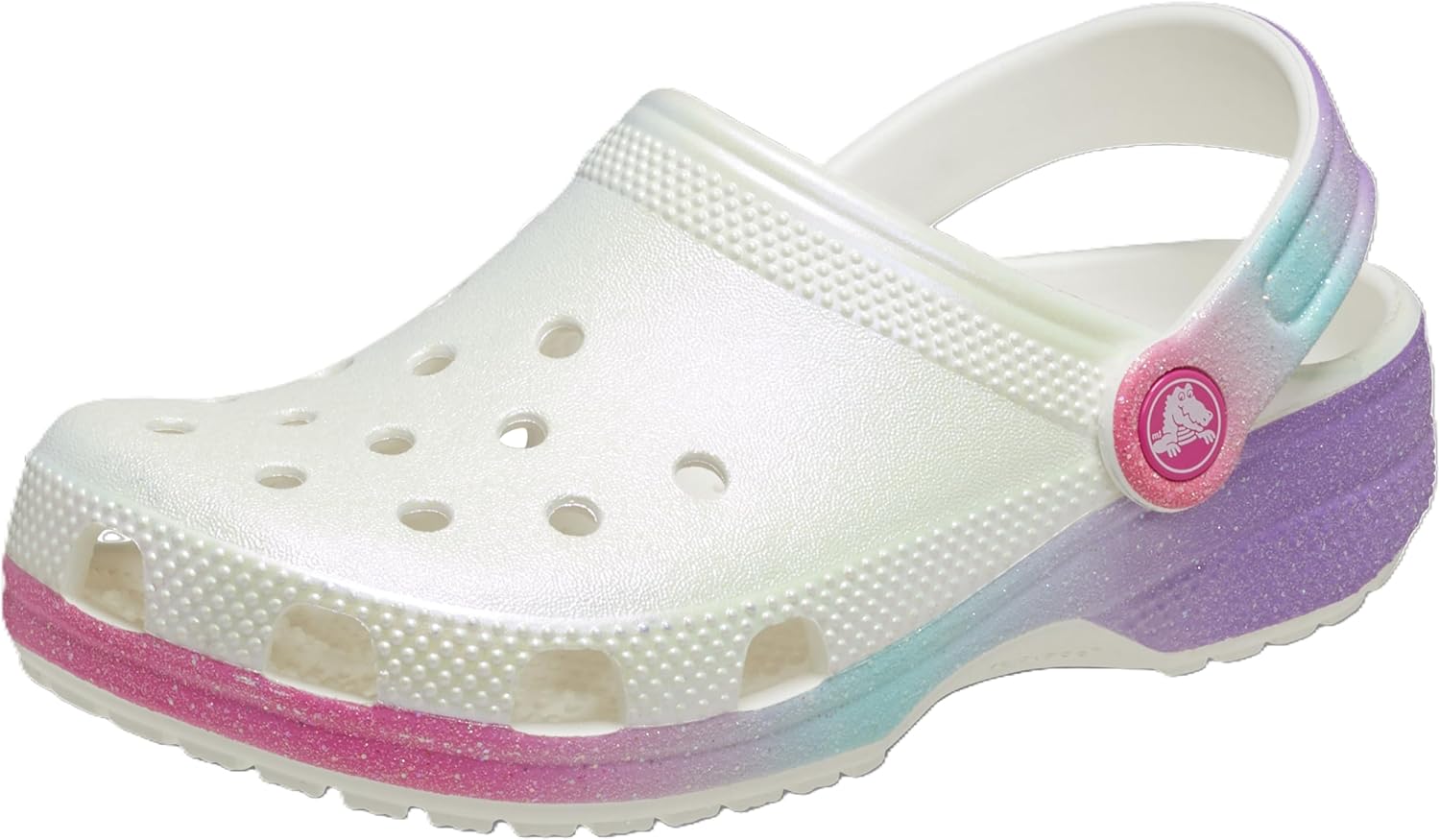 Crocs Kids' Classic Glitter Clog - Sparkly Comfort for Girls