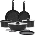 15Pcs Pots and Pans Set Non Stick Cookware - Space-Saving Stackable