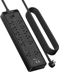 NTONPOWER 15 ft Extension Cord Surge Protector - Flat Plug
