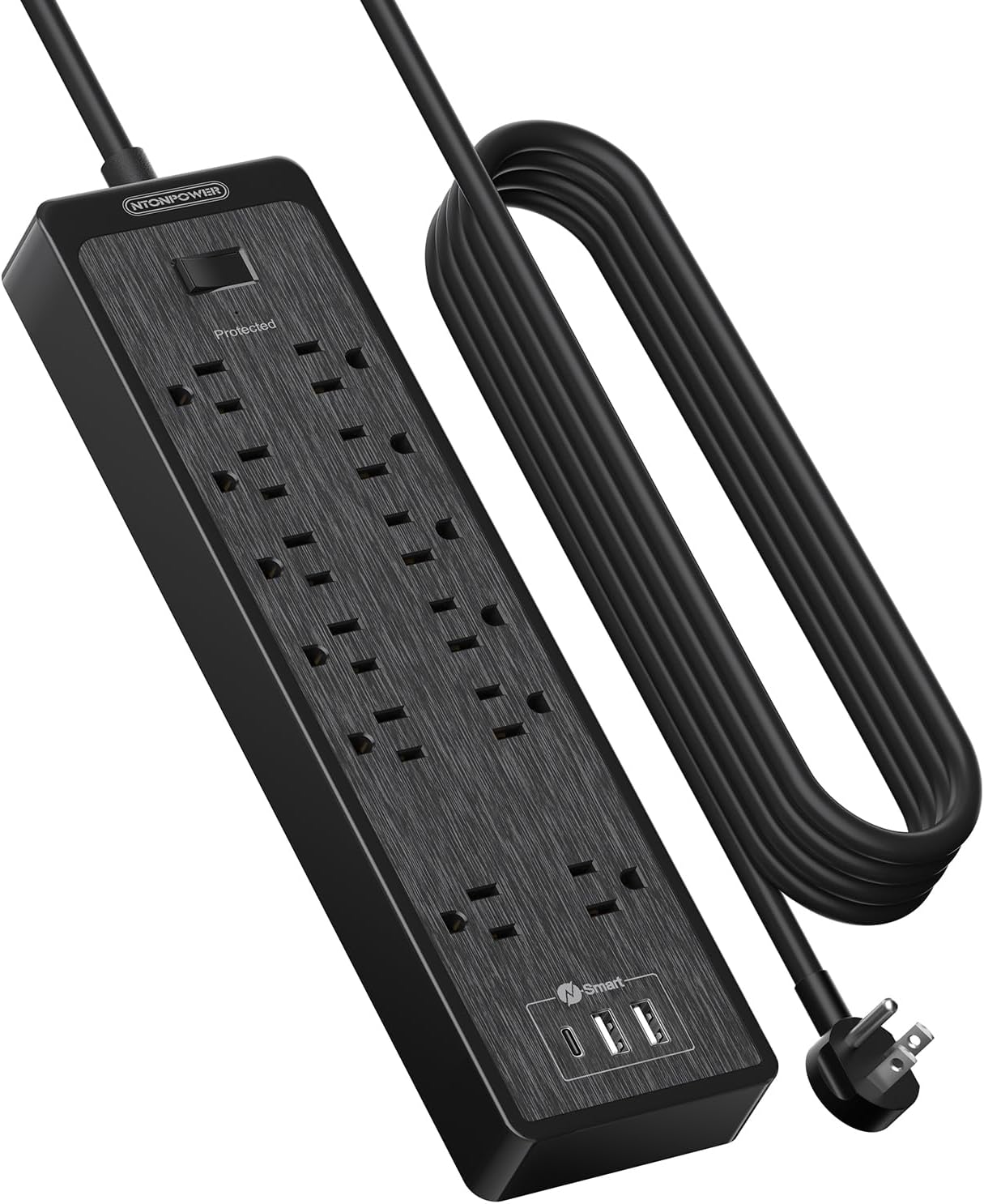NTONPOWER 15 ft Extension Cord with Surge Protection and USB