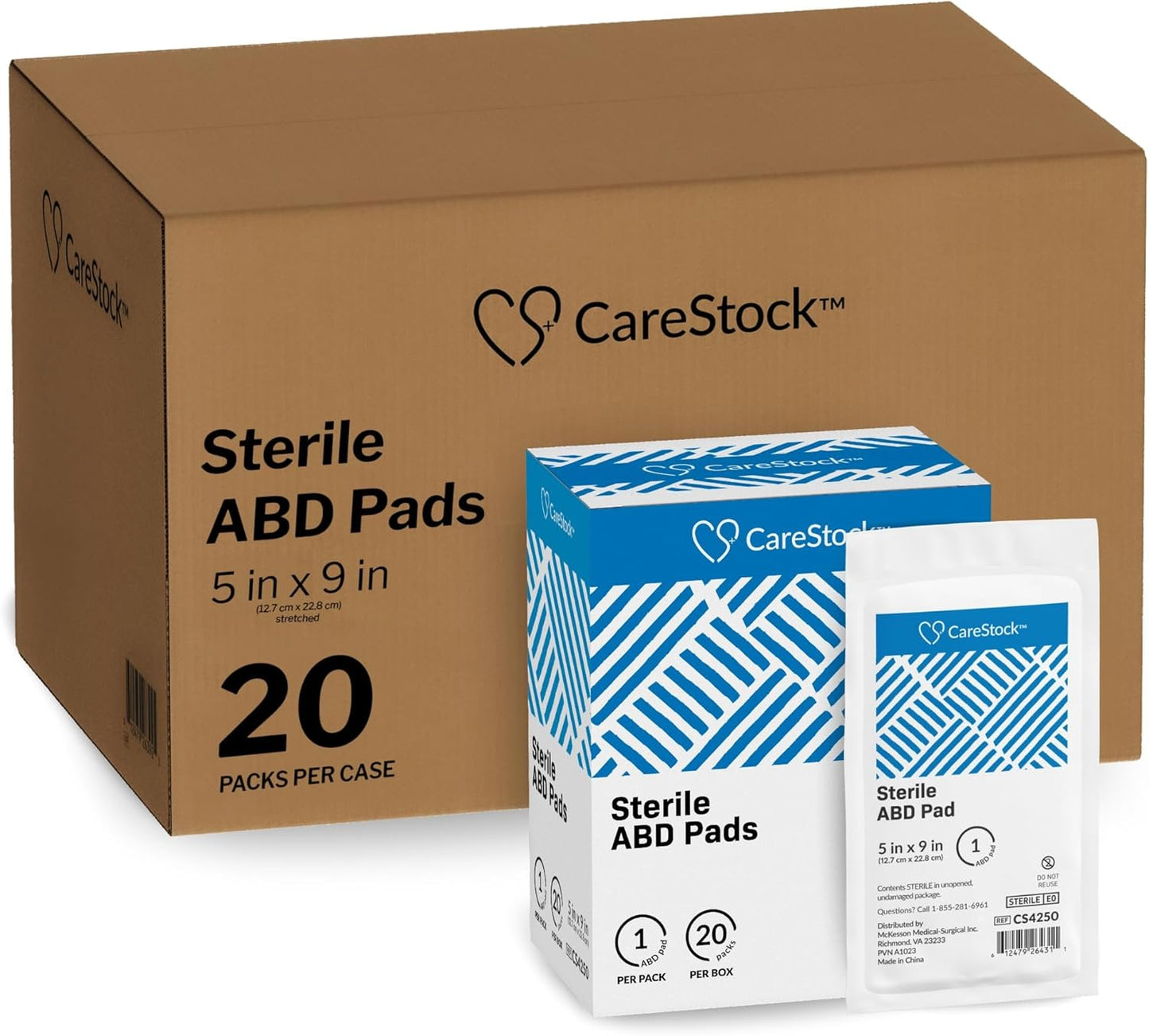 CareStock Abdominal Pads 5x9 in - Extra Absorbent Wound Care